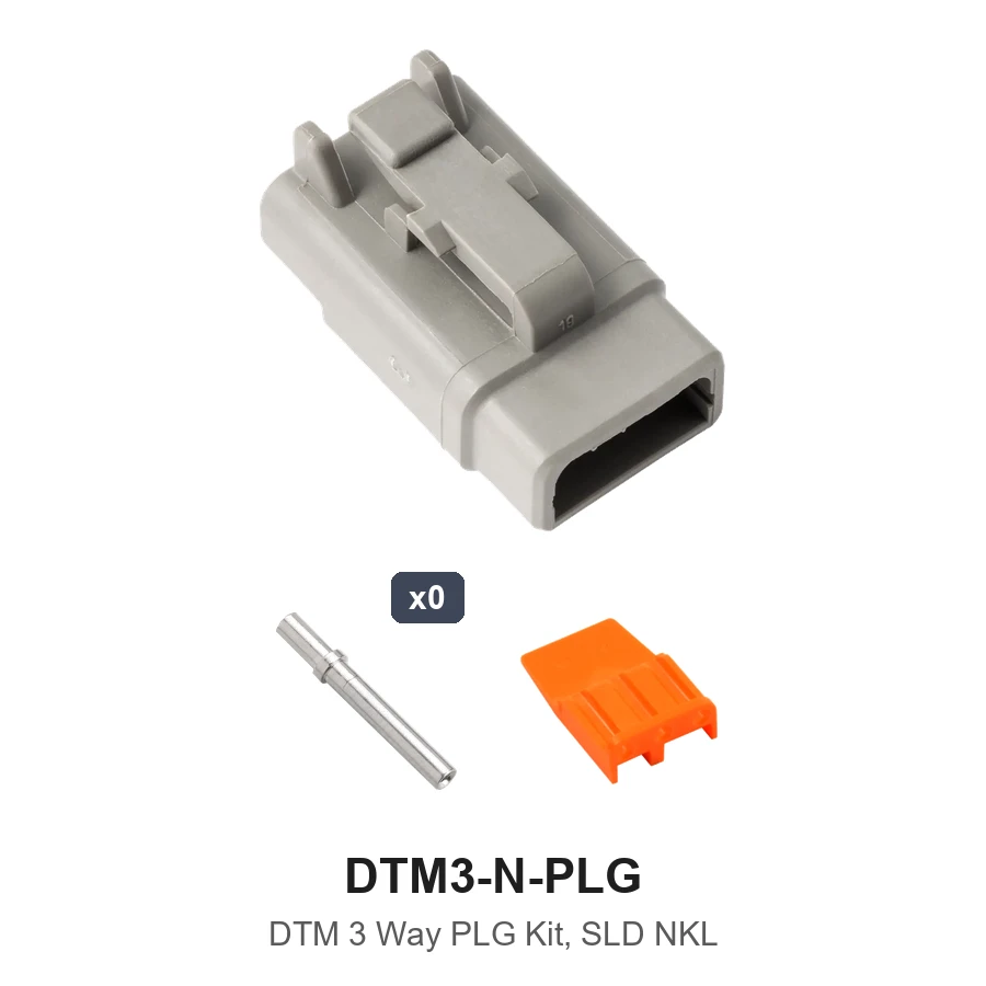 DTM 3 Way Plug Kit Nickel Solid - DTM3-N-PLG