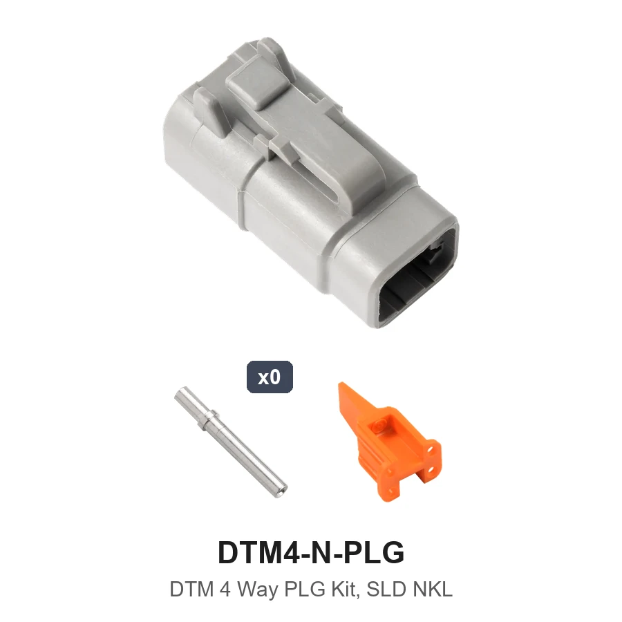 DTM 4 Way Plug Kit Nickel Solid - DTM4-N-PLG