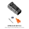 DTM 4 Way Plug Kit Nickel Stamped Black - DTM4-N-SF-BK-PLG