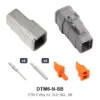 DTM 6 Pin Conn Kit Nickel Solid SB - DTM6-N-SB