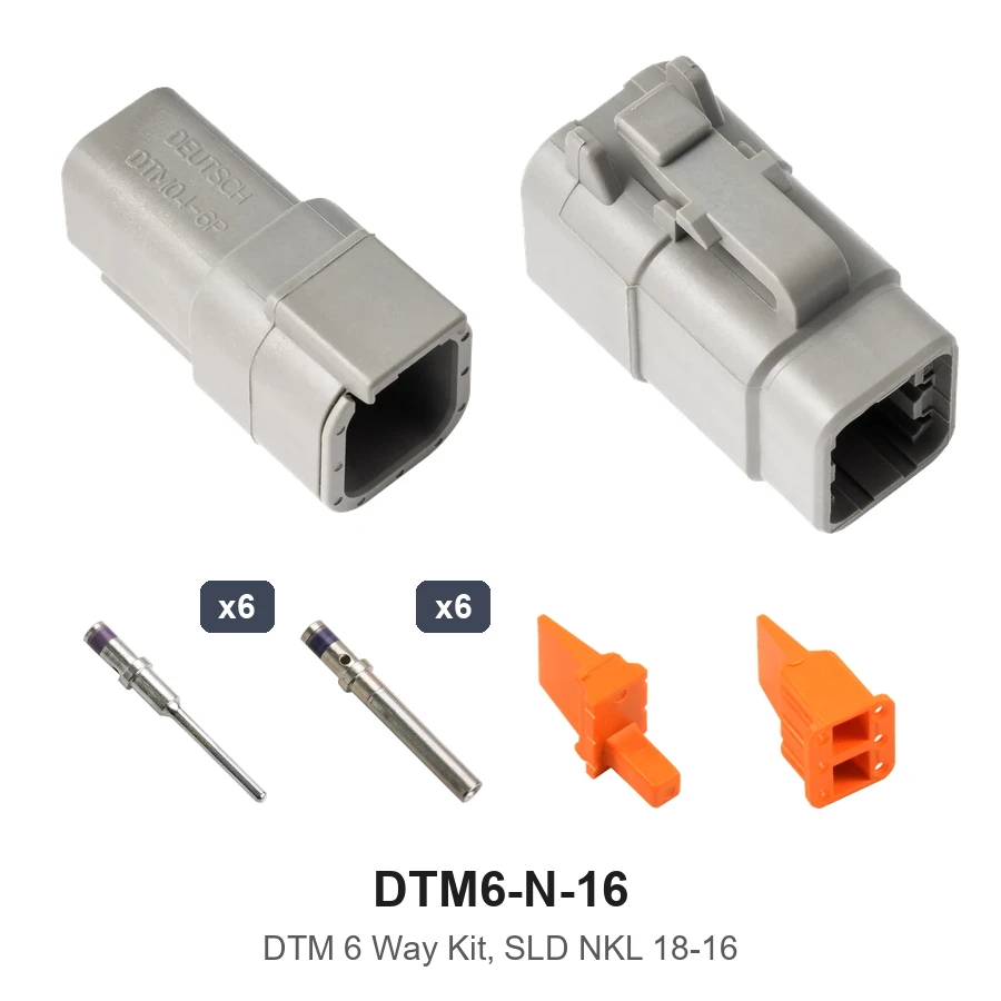 DTM 6 Way Nickel Solid 18-16 - DTM6-N-16