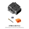 DTM 8 Way Plug Kit Gold Solid Black - DTM8-G-BK-PLG