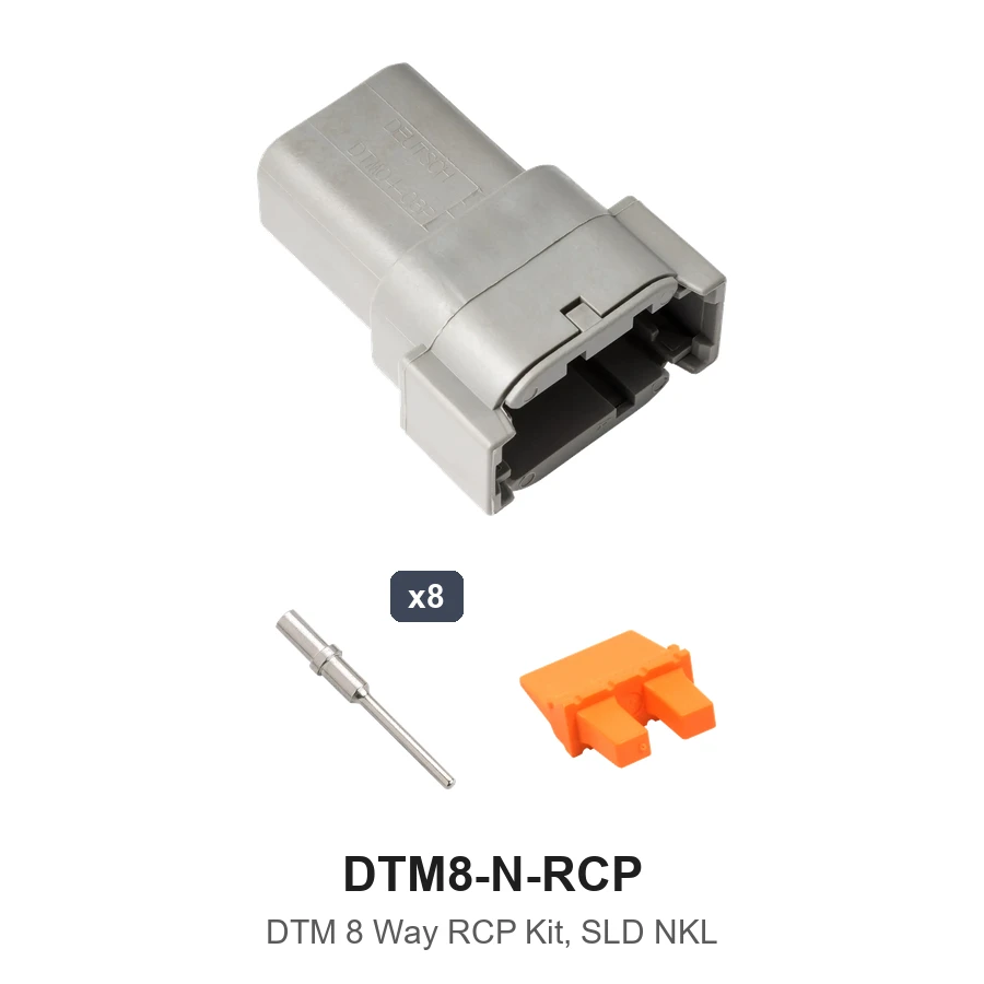 DTM 8 Way Receptacle Kit Nickel Solid - DTM8-N-RCP