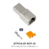 DTP 2 Pin RCP Connector Kit Stamped Nickel 10 GA - DTP2-N-SF-RCP-10