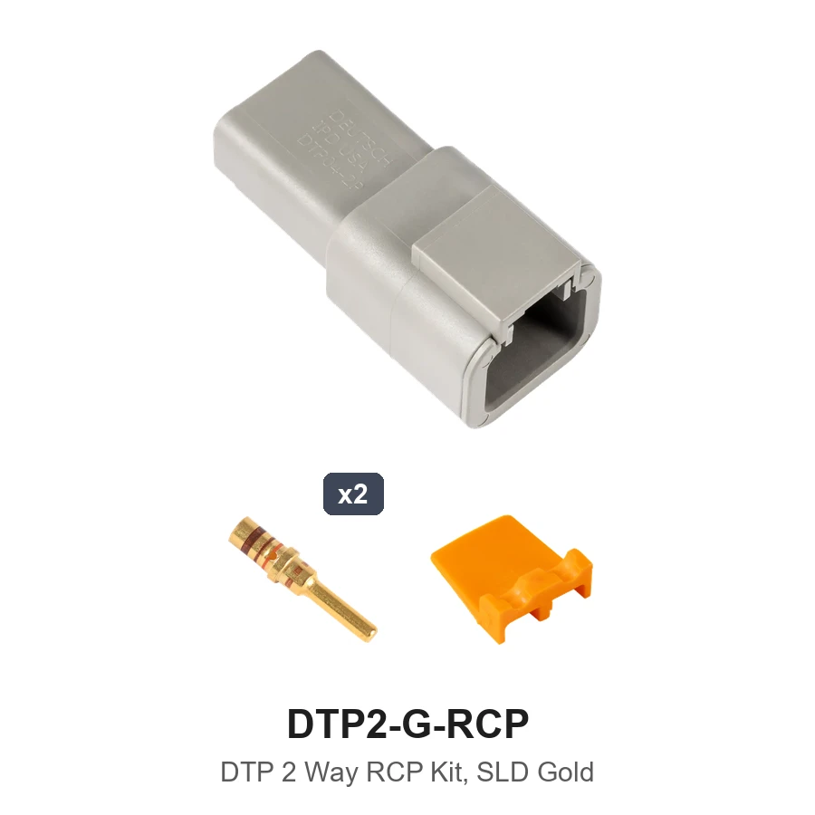 DTP 2 Way Receptacle Kit Gold Solid - DTP2-G-RCP