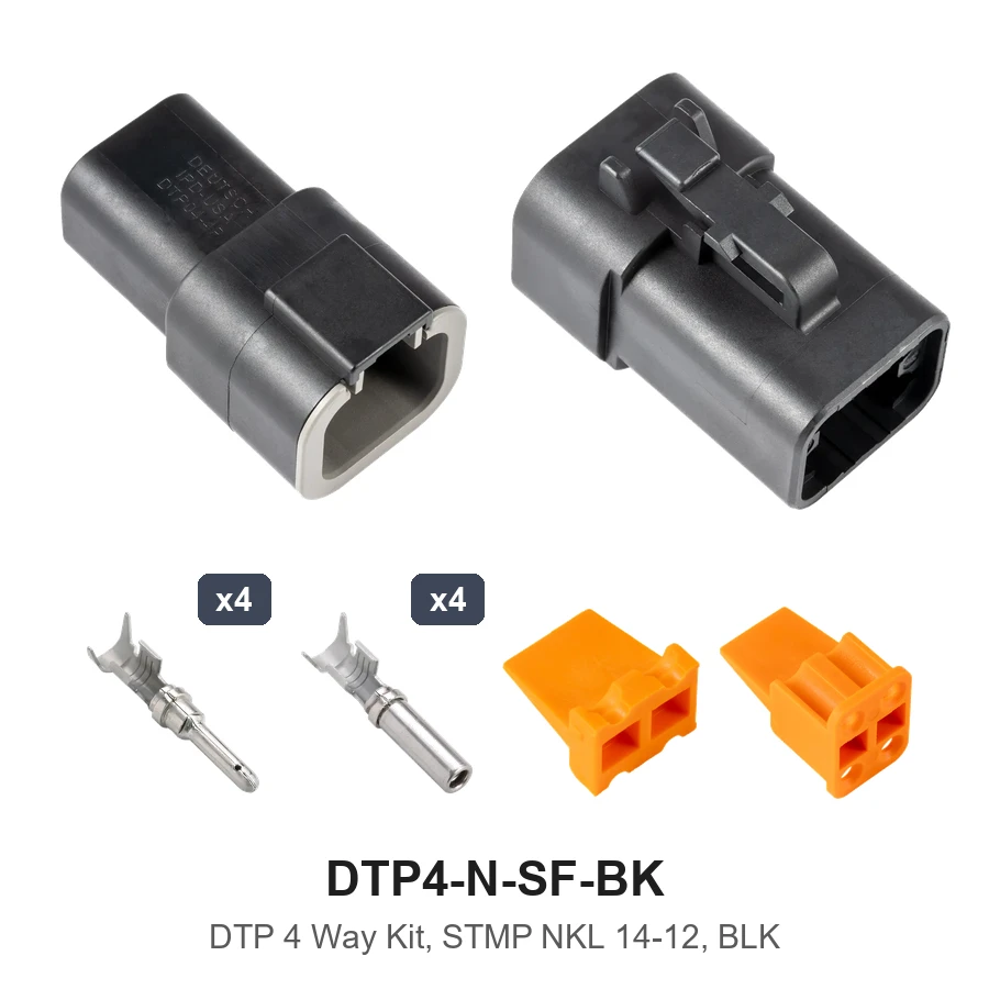 DTP 4 Way Kit Nickel Stamped Black - DTP4-N-SF-BK