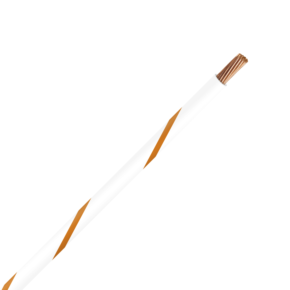 Picture of TXL 12 WHITE/ORANGE STRIPED WIRE