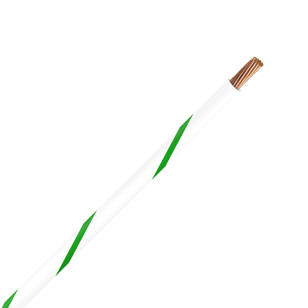 Picture of TXL 12 WHITE/GREEN STRIPED WIRE