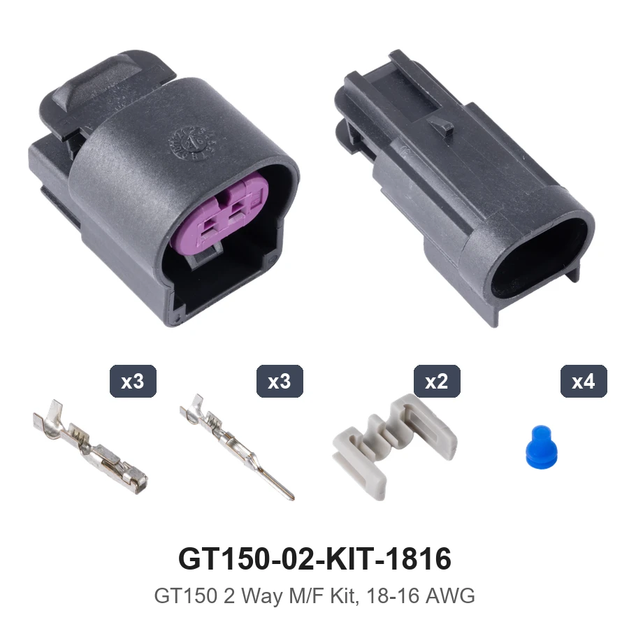 GT150 2 Way M/F Kit 18-16AWG - GT150-02-KIT-1816