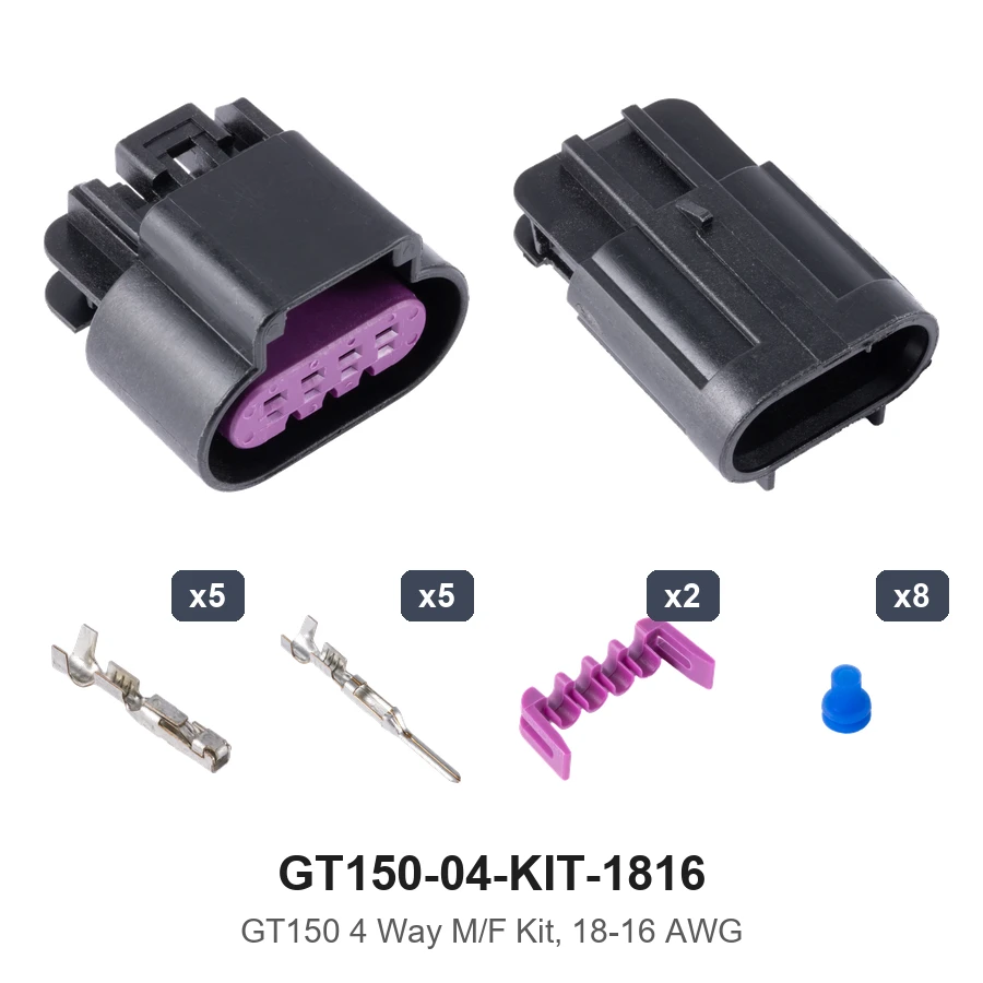 GT150 4 Way M/F Kit 18-16AWG - GT150-04-KIT-1816