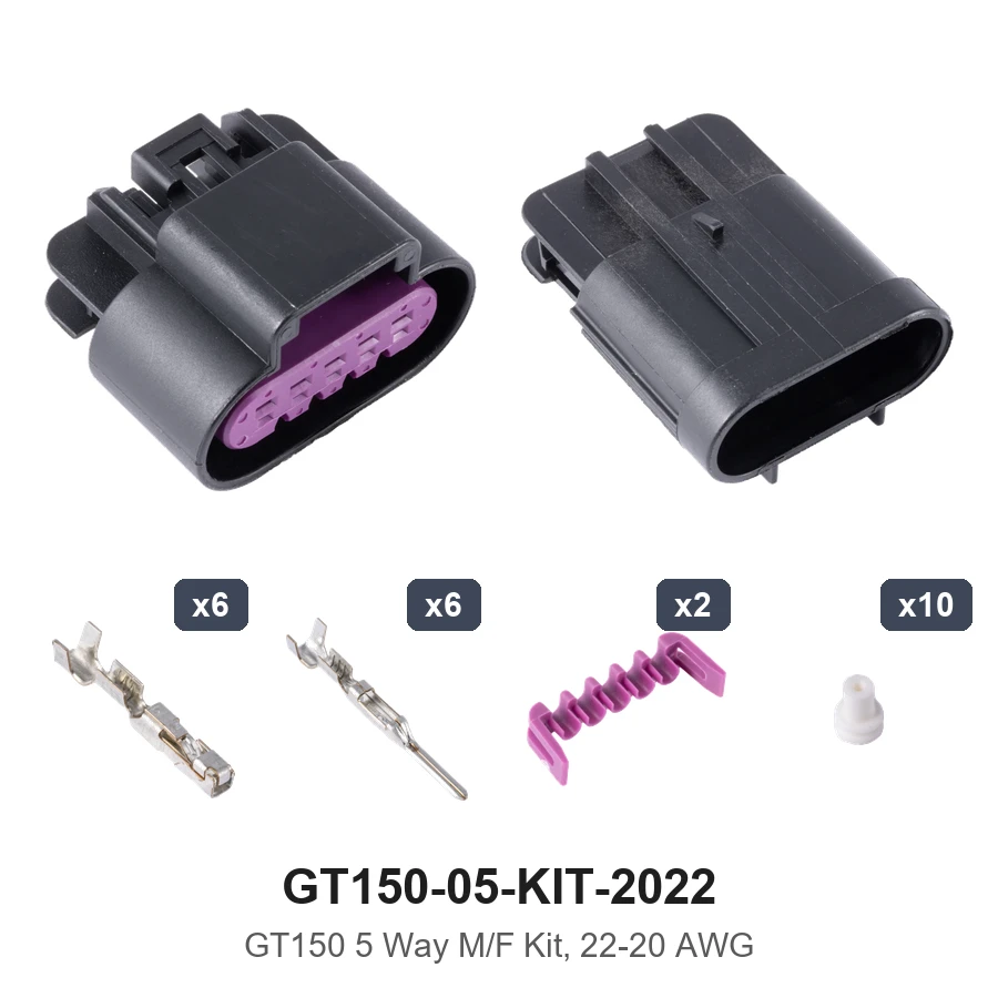 GT150 5 Way M/F Kit 22-20AWG - GT150-05-KIT-2022