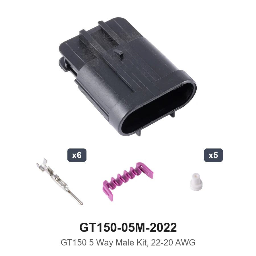 GT150 5 Way Male Kit 22-20AWG - GT150-05M-2022
