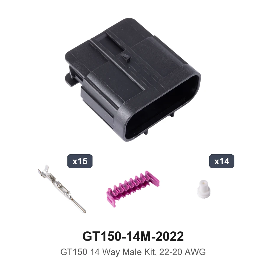 GT150 14 Way Male Kit 22-20AWG - GT150-14M-2022