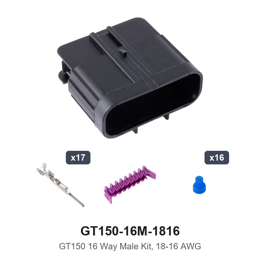 GT150 16 Way Male Kit 18-16AWG - GT150-16M-1816