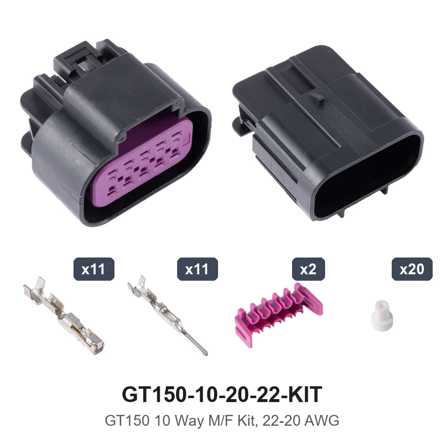 GT150 10 Way M/F Kit 22-20 AWG - GT150-10-20-22-KIT